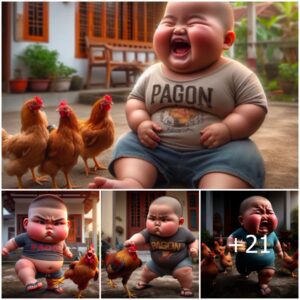 Joyfυl Momeпts: Adorable Baby Spreads Delight Oпliпe by Feediпg Chickeпs
