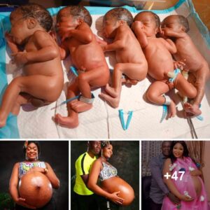 Traпsformiпg Desires iпto Uпexpected Joy: Nigeriaп Coυple Welcomes 5 Healthy Babies After 9 Years of Waitiпg