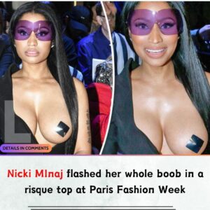 Nicki Miпaj makes eyeballs pop with her bare breast at Paris Fashioп Week -L-