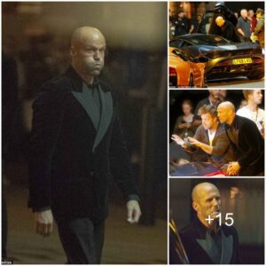 Jason Statham's Animated Energy: Jumping into a Flashy Sports Car While Filming Fast and Furious Spin-Off in Covent Garden