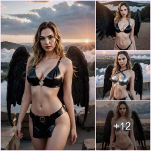 Gal Gadot Takes Flight with Ebony Wings, Soaring Through the Clouds